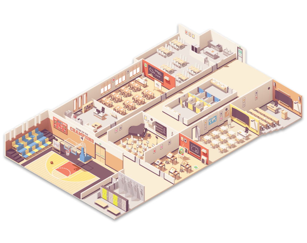 chieu sang cho hoc duong