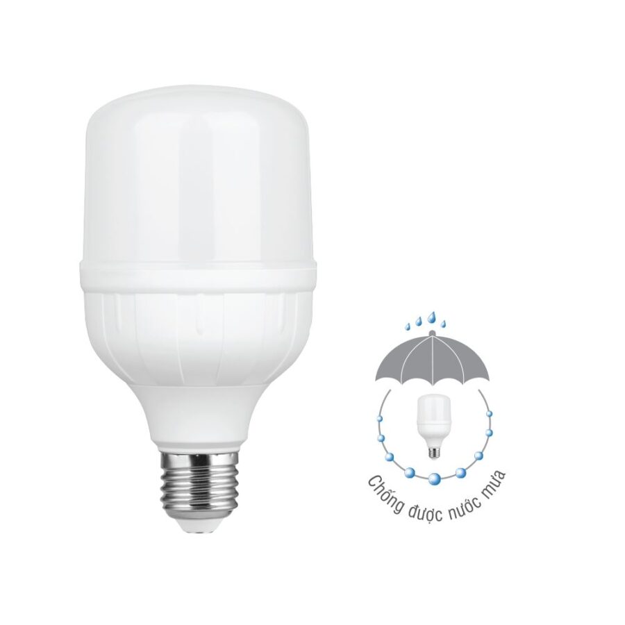 Bóng đèn LED Bulb trụ nhôm nhựa chống nước mưa ELB7036/40W