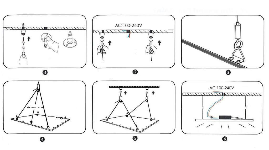 cach lap den panel tran tha